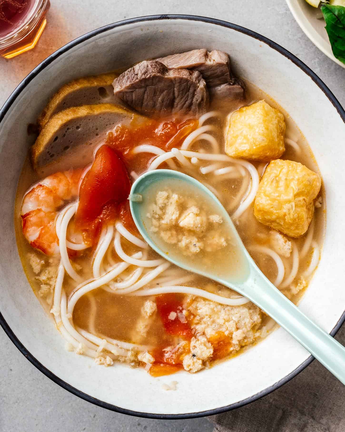 Bun Rieu: Vietnamese Tomato and Crab Noodle Soup